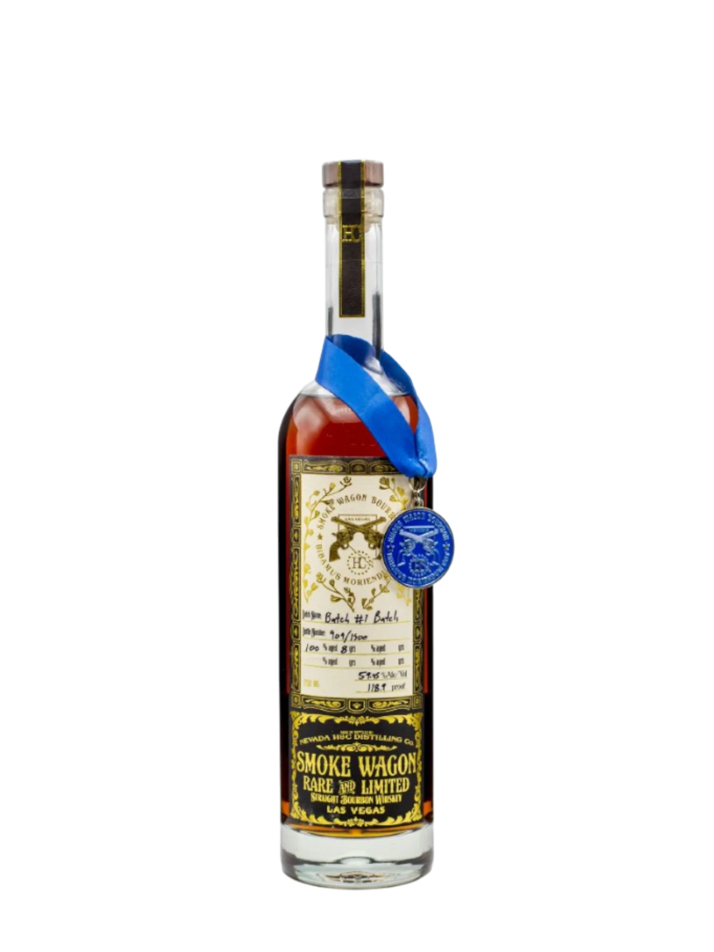 Smoke Wagon Rare & Limited Straight Bourbon Whiskey, Batch No. 1 Las Vegas 750ml
