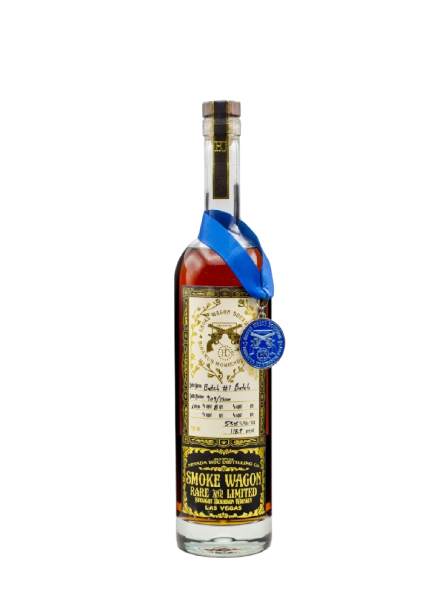 Smoke Wagon Rare & Limited Straight Bourbon Whiskey, Batch No. 1 Las Vegas 750ml