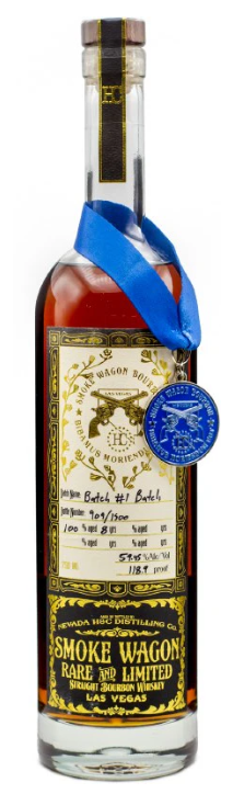 Smoke Wagon Rare & Limited Straight Bourbon Whiskey, Batch No. 1 Las Vegas 750ml