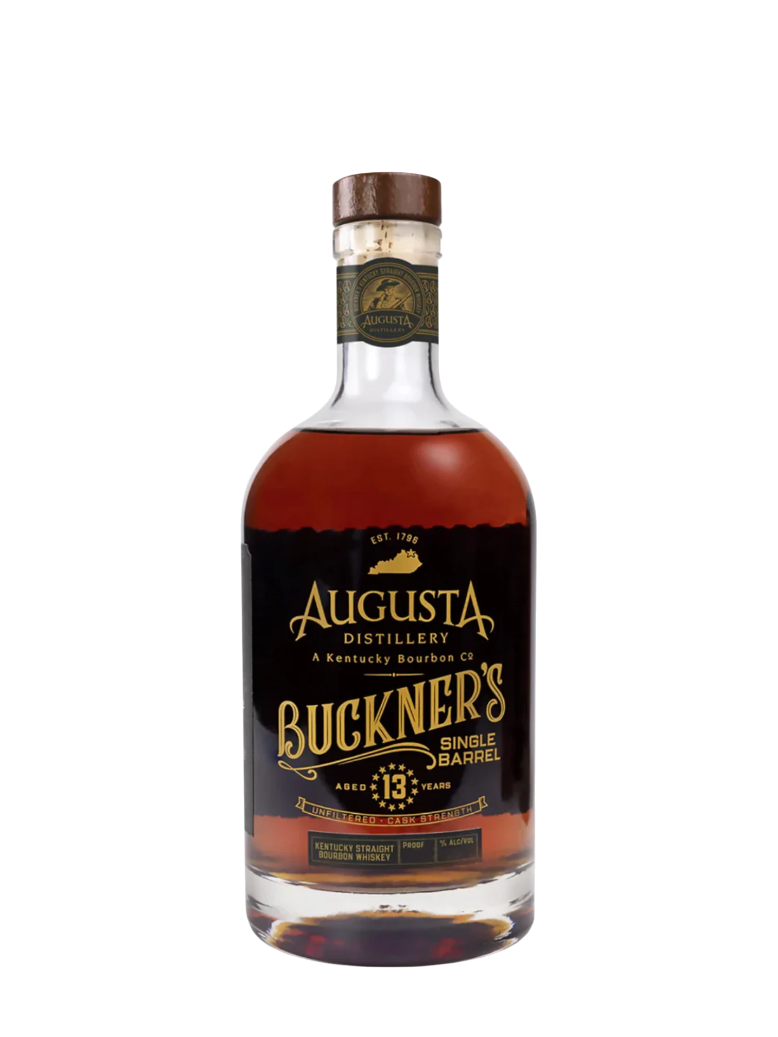 Augusta Distillery Buckner's Single Barrel Bourbon 13 Yrs. Barrel 143.3 Proof