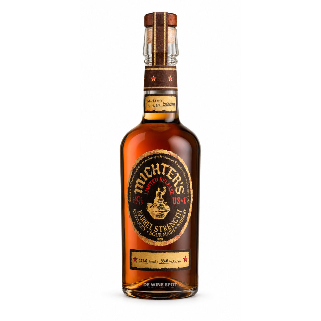 Michter's Limited Release US-1 Barrel Strength Sour Mash Whiskey 110.4 Proof 750ml