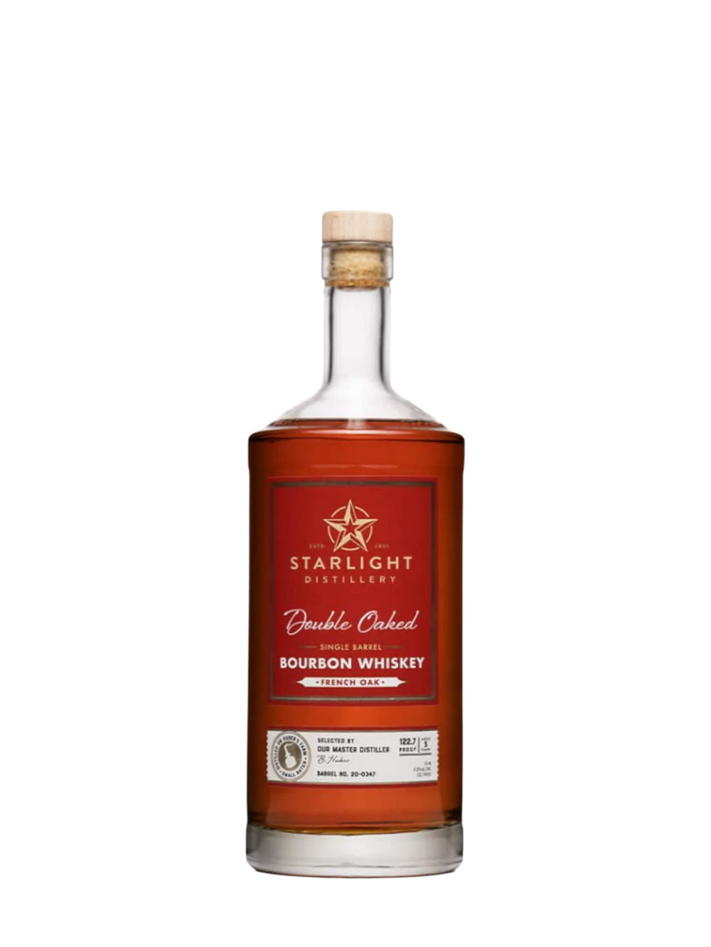 Starlight Distillery Double Oaked Single Barrel Bourbon Whiskey 750ml