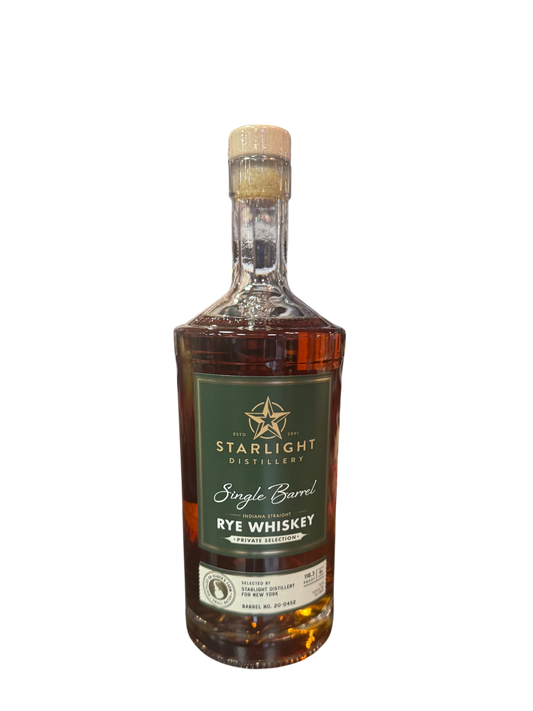 Starlight Distillery Single Barrel Rye Whiskey 750ml