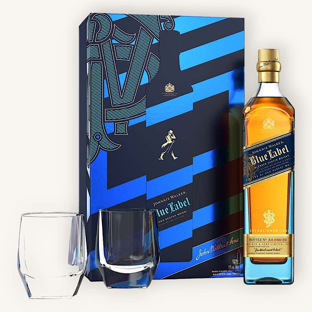 Johnnie Walker Blue Label Scotch Whisky W/2 Glasses'..