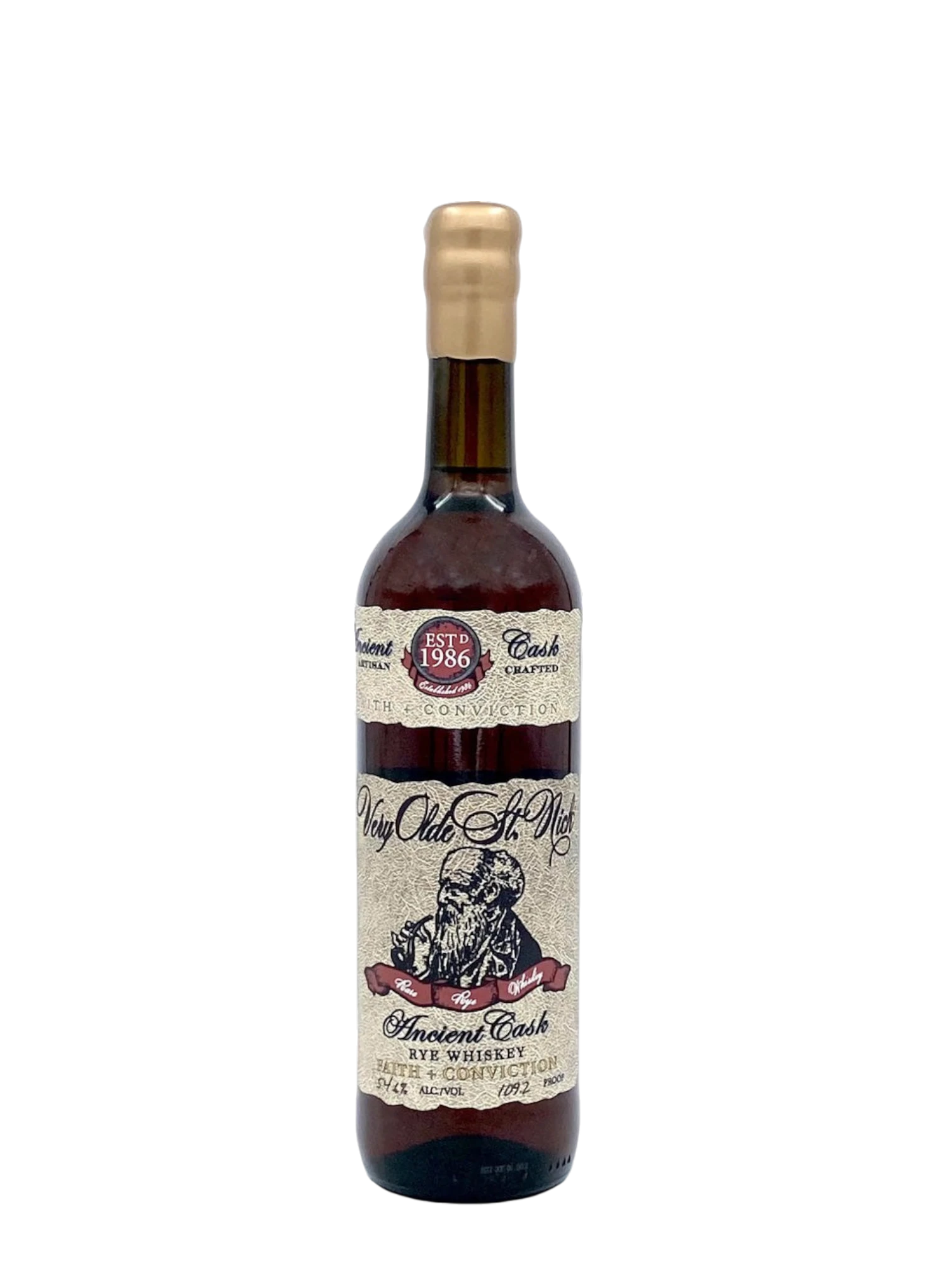 Very Old St. Nick, Faith & Conviction, Rye Whiskey,750ml