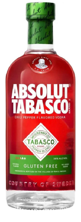 Absolut Tabasco Gluten Free Vodka 1L