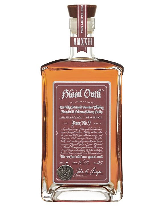 Blood Oath Kentucky Straight Bourbon Whiskey Pact No.9'.