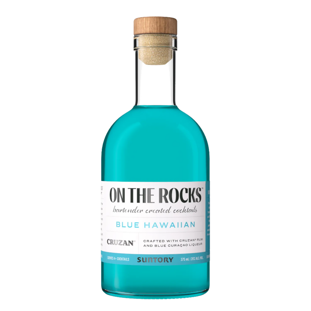 On The Rocks Blue Hawaiian With Cruzan Rum 375ml