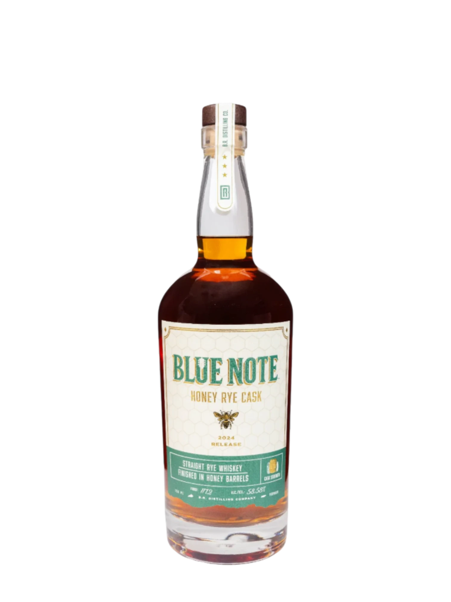 Blue Note Honey Rye Cask Whiskey Proof 116.49, 750ml