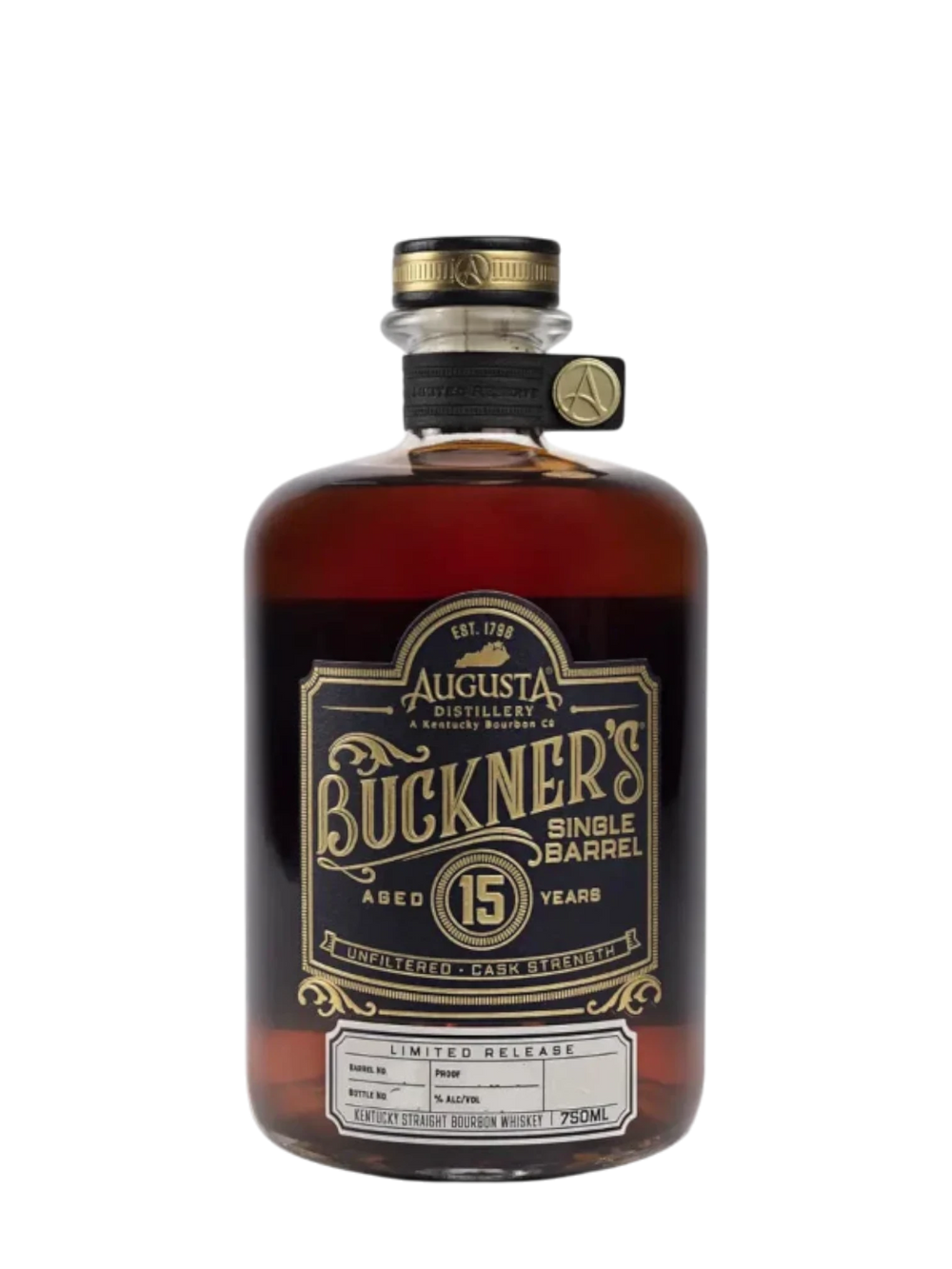 Augusta Distillery Limited Release 15 Year Old Buckner's Single Barrel Cask Strength Bourbon Whiskey 121.4 Proof