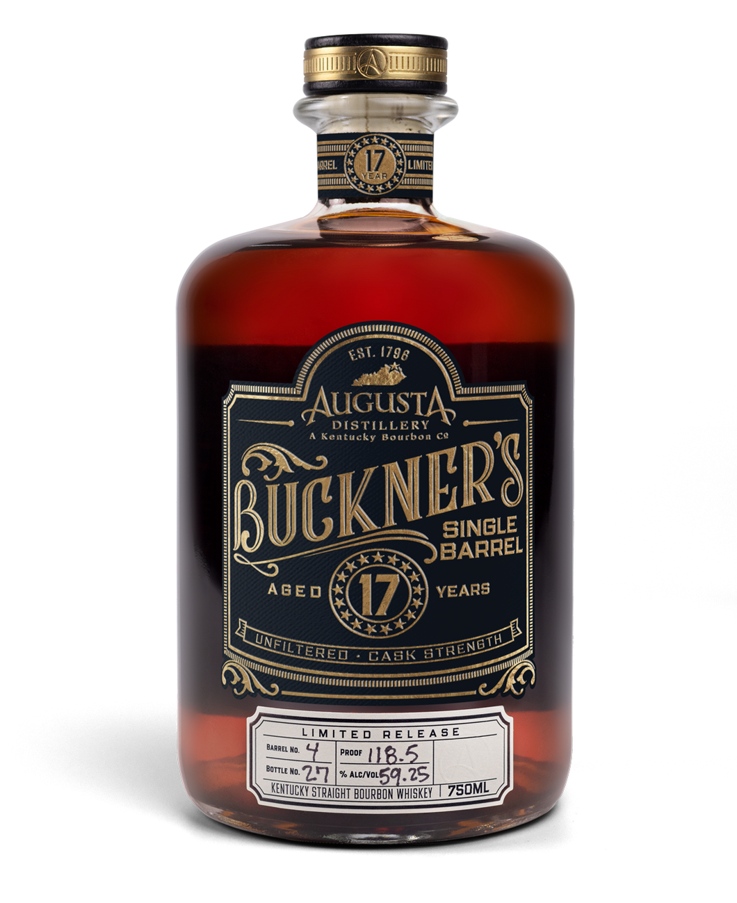 Augusta Buckner's Single Barrel 17 Year Old Straight Bourbon Whiskey 750ml