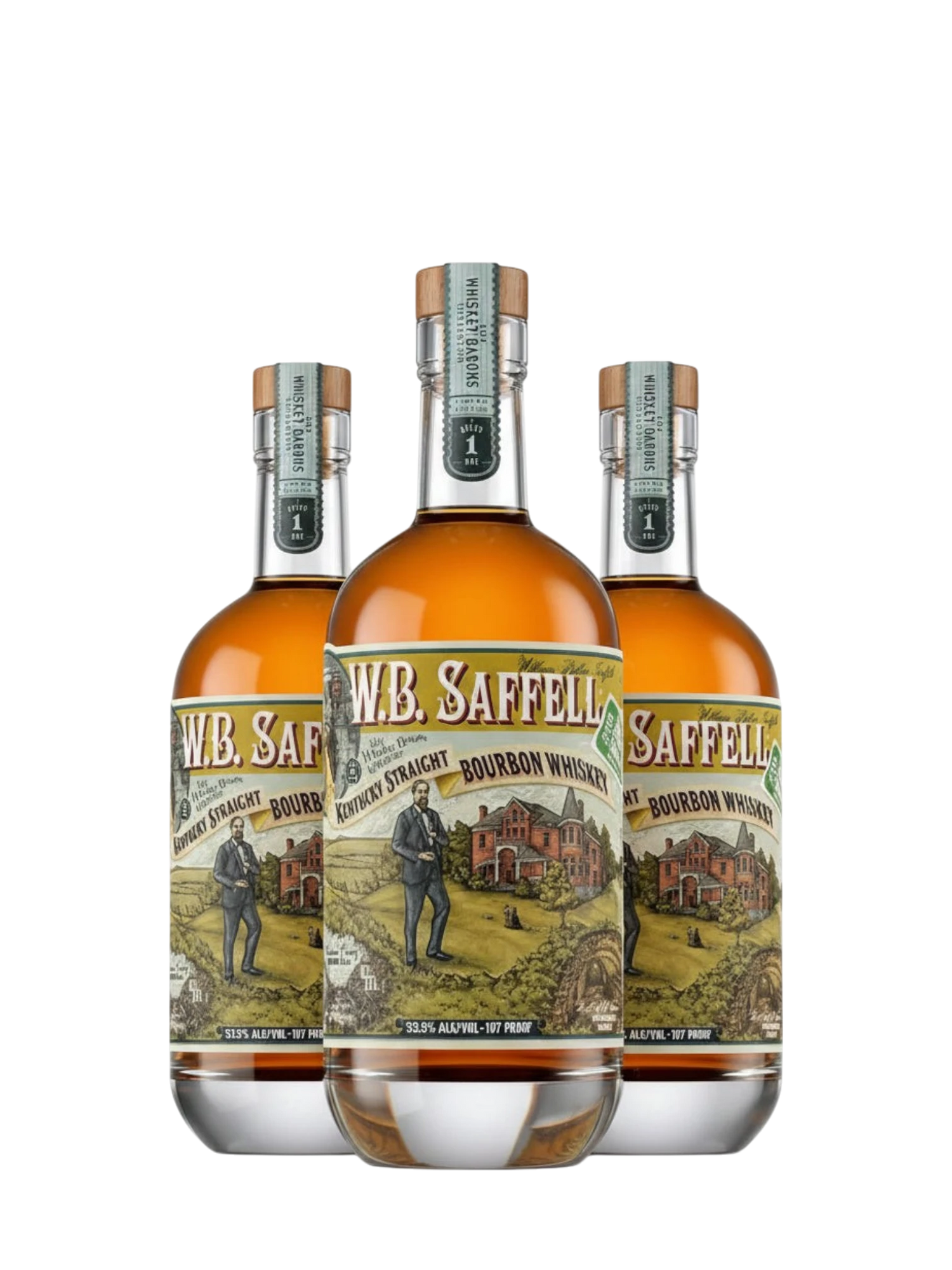 W.B. Saffell Kentucky Straight Bourbon 375 ml 3 bottle