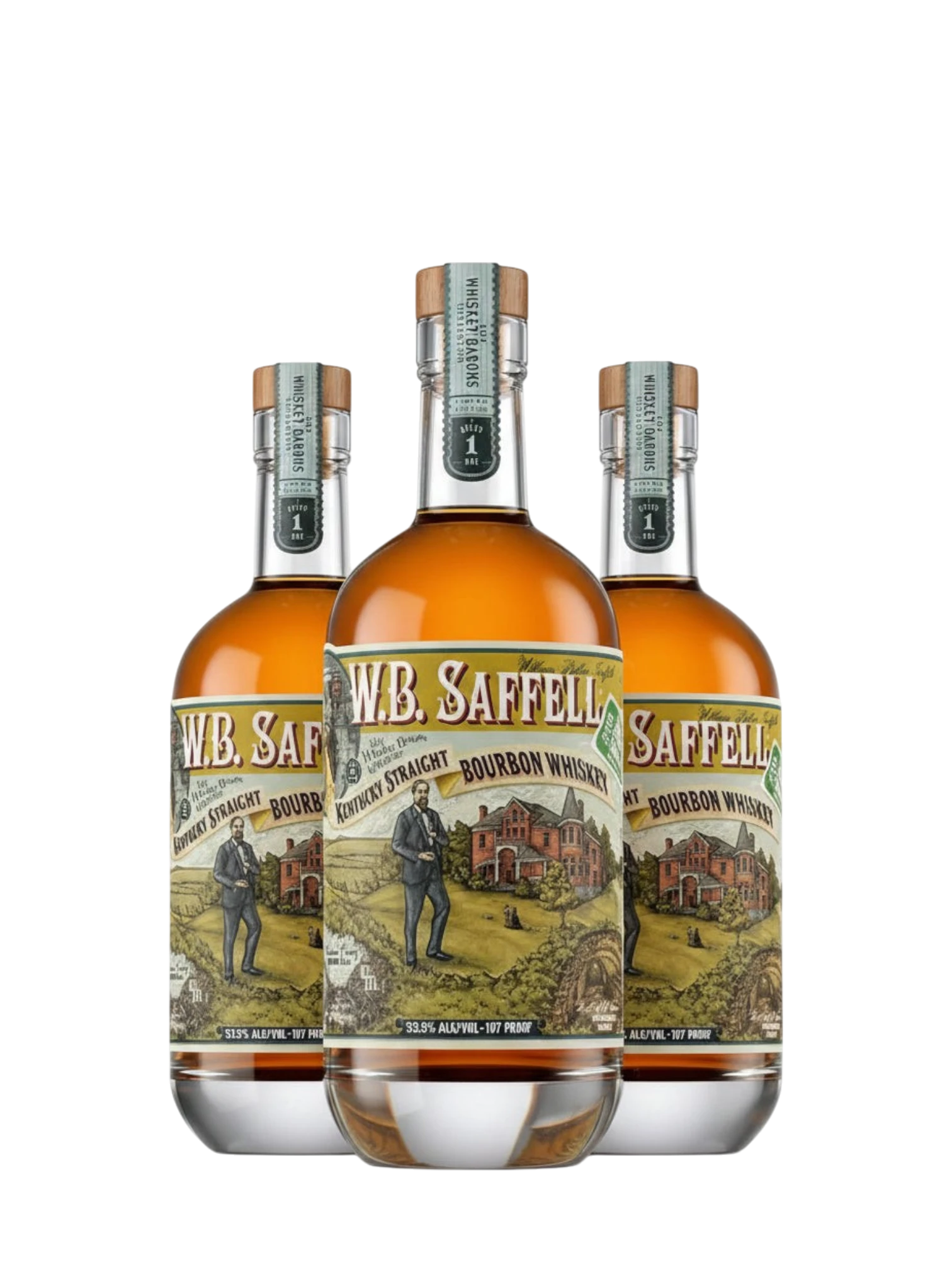 W.B. Saffell Kentucky Straight Bourbon 375 ml 3 bottle