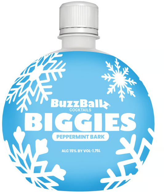 BuzzBallz Biggies Snow Glow Peppermint Bark 1.75L