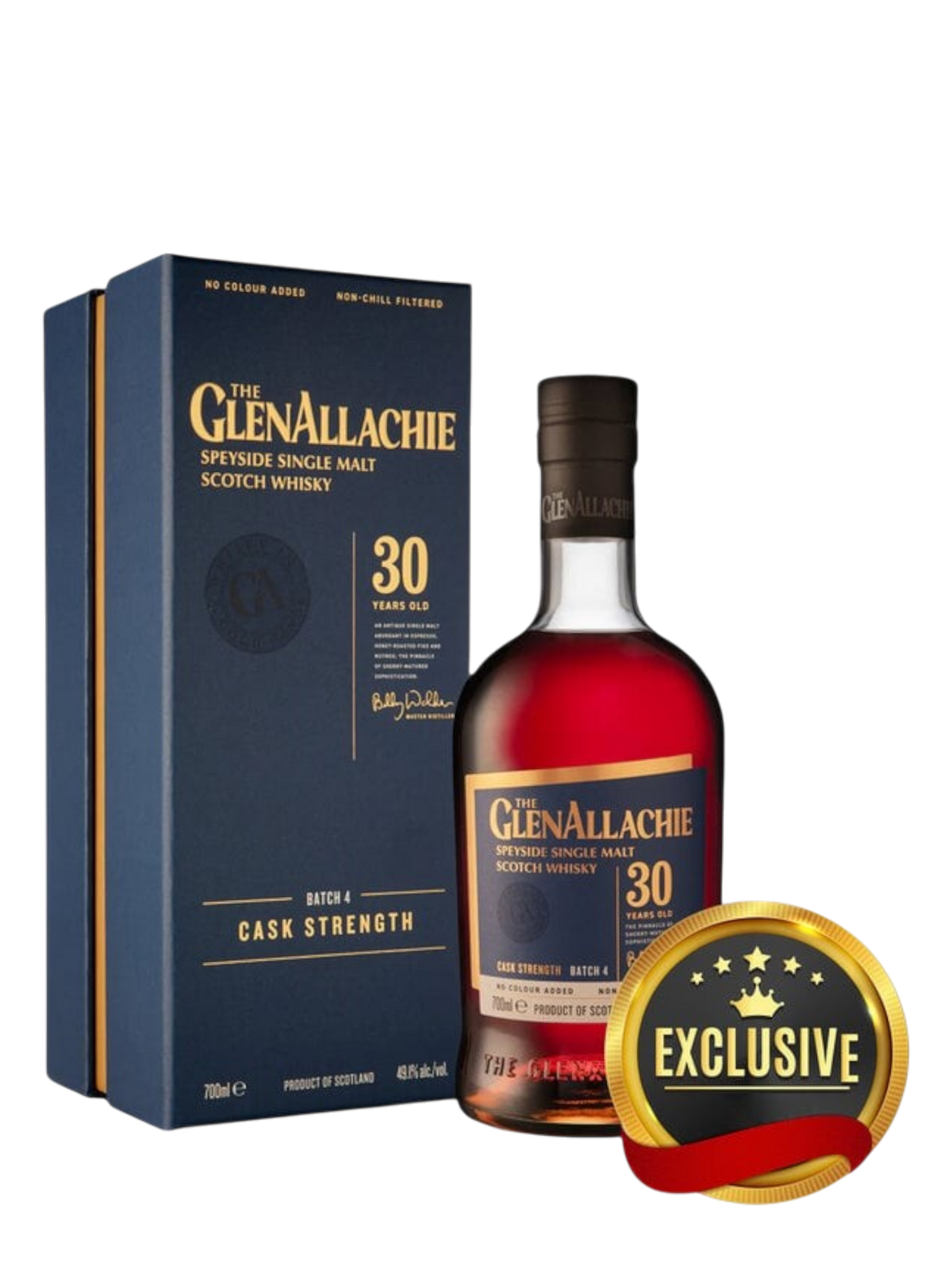 GlenAllachie Batch #4 30 Yrs Cask Strength Speyside Single Malt Scotch Whisky 700ml