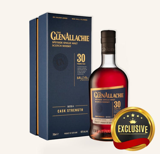 GlenAllachie Batch #4 30 Yrs Cask Strength Speyside Single Malt Scotch Whisky 700ml