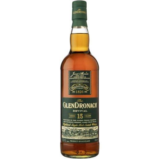 Glendronach Revival 15 Year Highland Single Malt Scotch Whisky 750ml,..