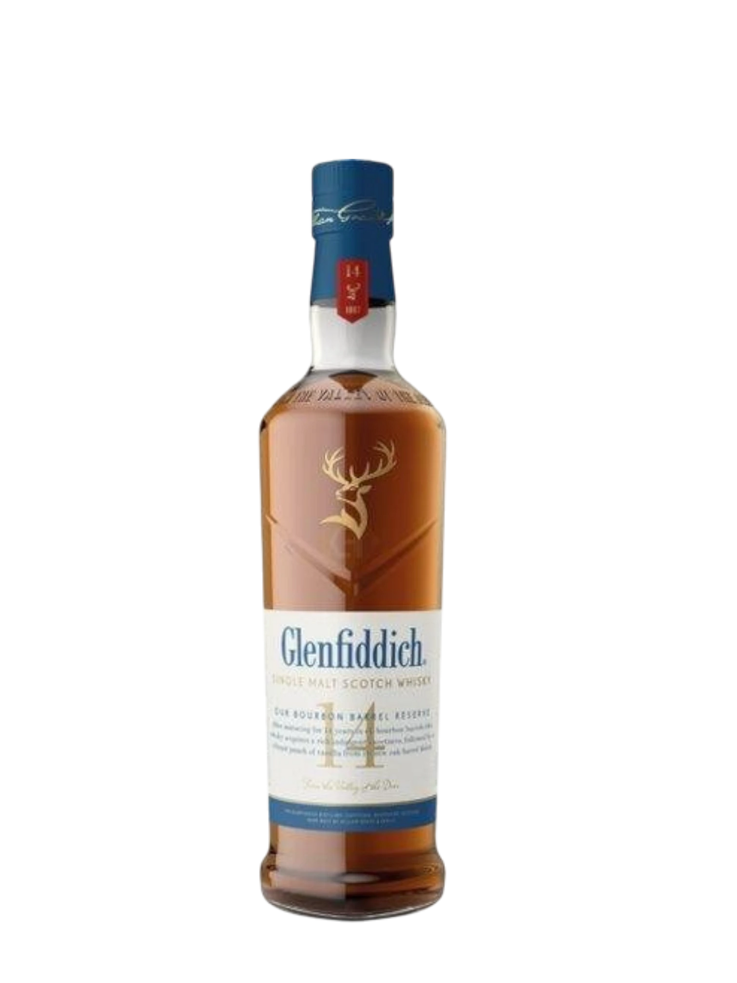 Glenfiddich 14YR Bourbon Barrel Reserve Single Malt Scotch,.