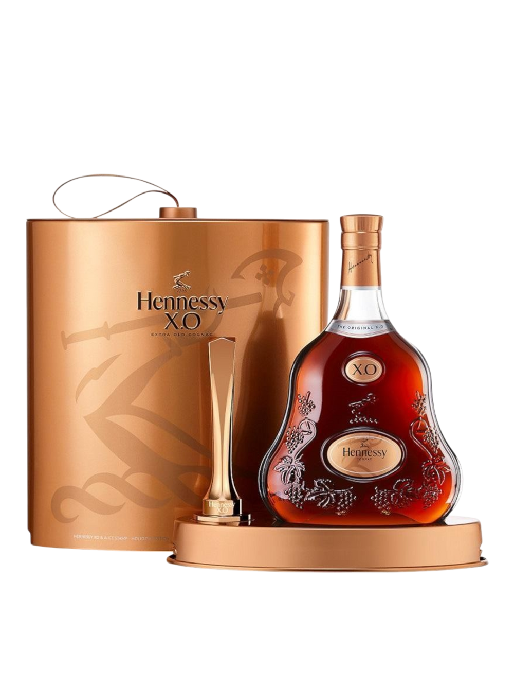 Hennessy Xo Extra Old Cognac With Ice Stamp Holiday Edition,.