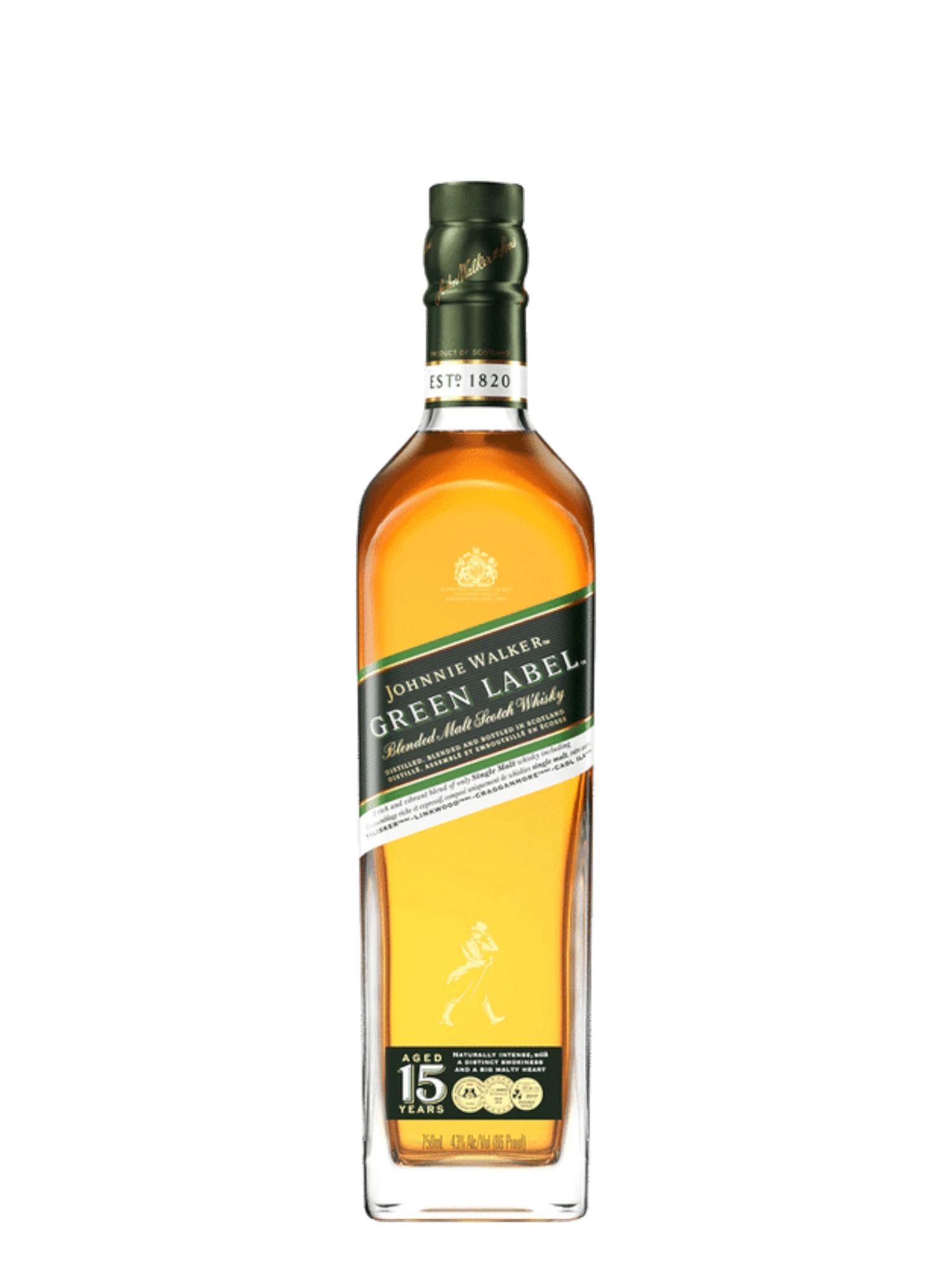 Johnnie Walker Green Label 15 Years Old Blended Scotch Whisky 750ml