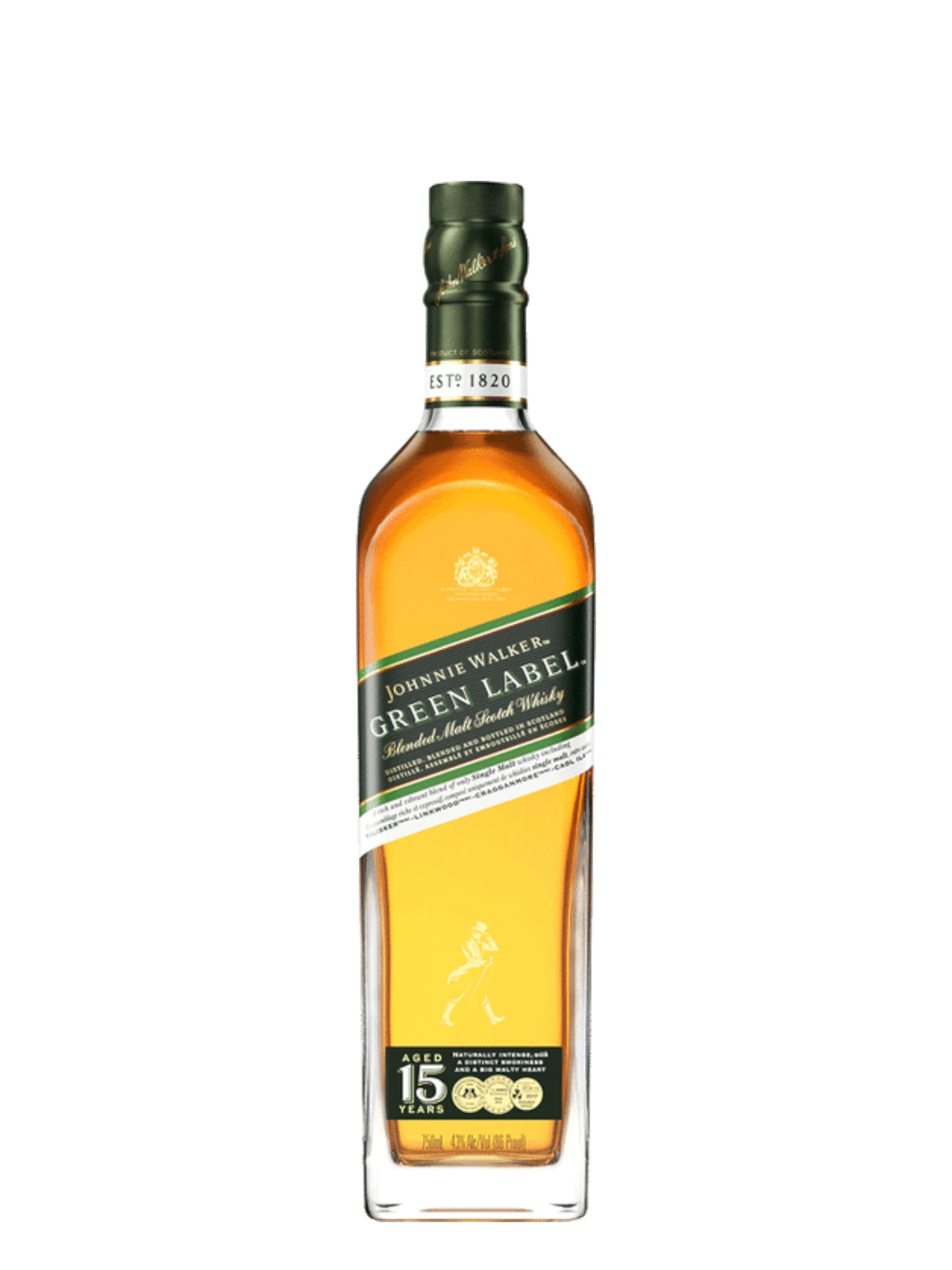 Johnnie Walker Green Label 15 Years Old Blended Scotch Whisky 750ml