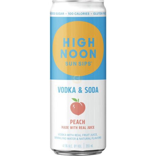 High Noon Peach Vodka & Soda 24oz RTD Cocktail Cans