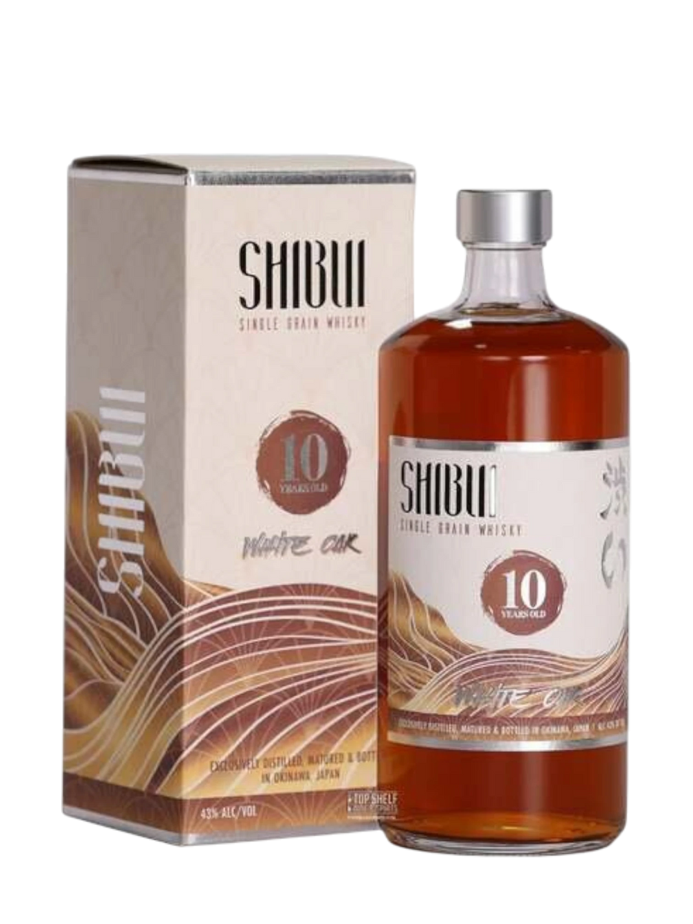 Shibui Japanese Whiskey 10 Years  Matured in Virgin White Oak Single Grain Whiskey 750 ml