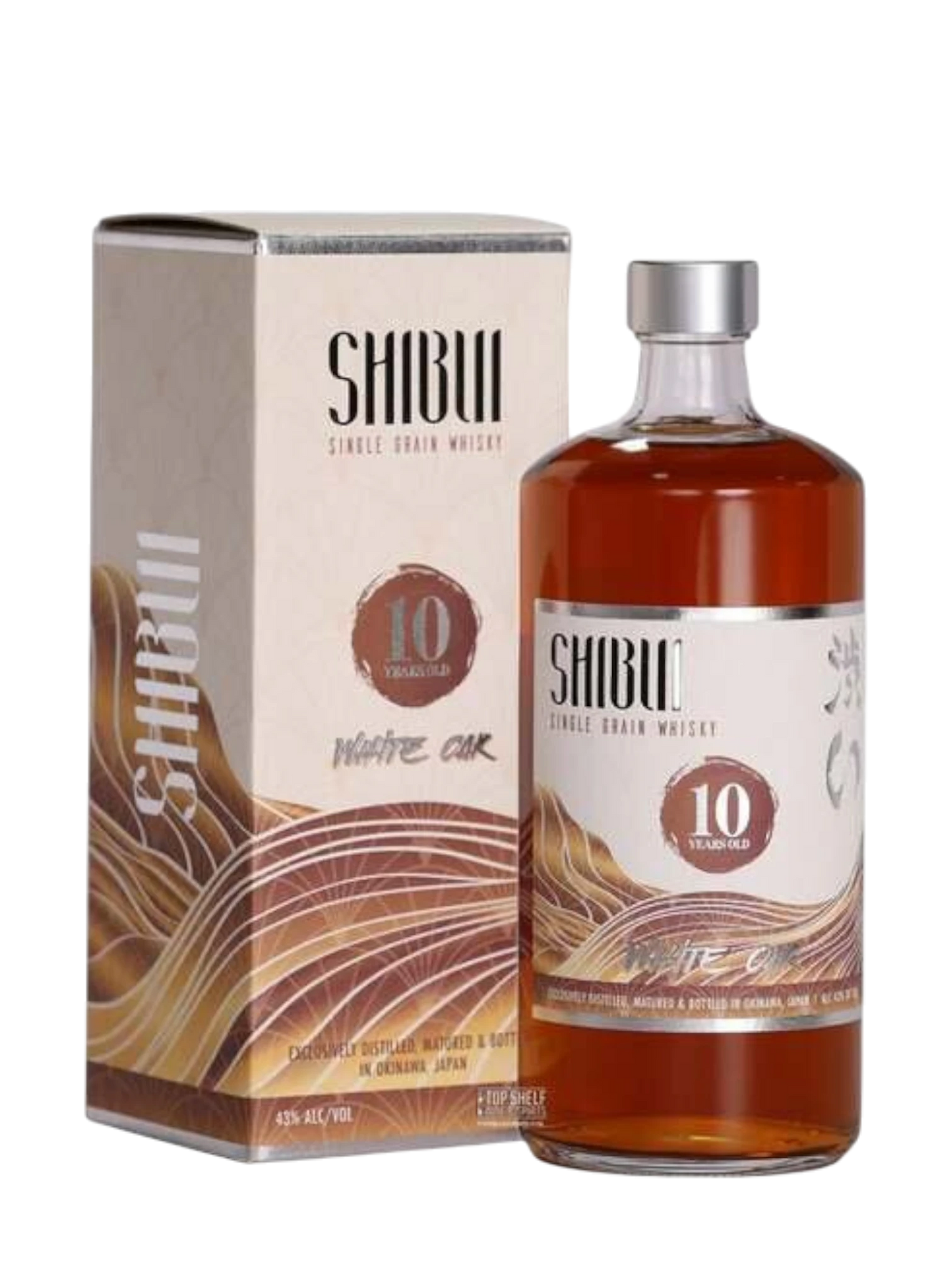 Shibui Japanese Whiskey 10 Years  Matured in Virgin White Oak Single Grain Whiskey 750 ml