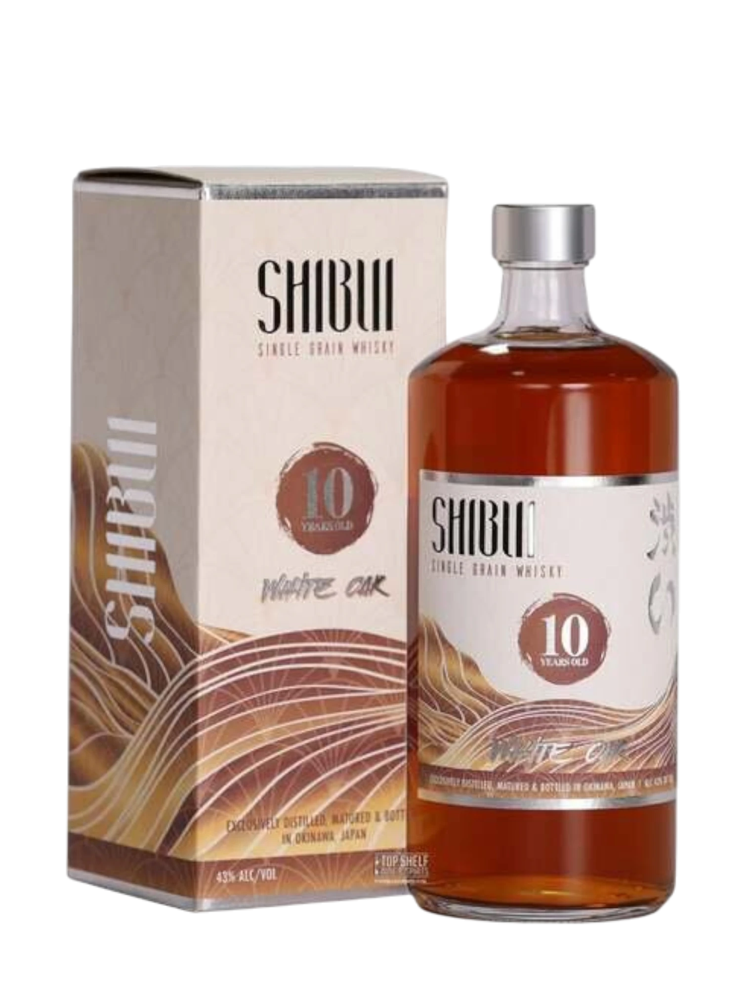 Shibui Japanese Whiskey 10 Years  Matured in Virgin White Oak Single Grain Whiskey 750 ml