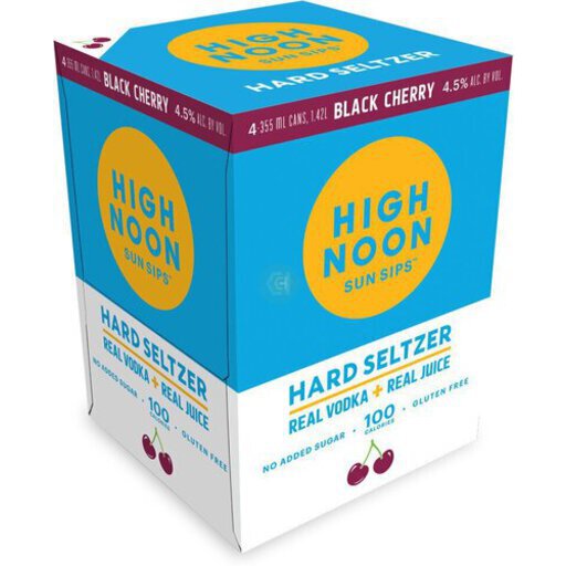 High Noon Black Cherry Vodka & Soda RTD Cocktail Cans 4oz
