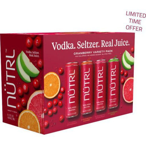 Nutrl Vodka Seltzer Cranberry Variety Pack