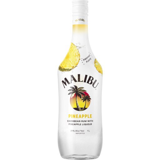 Malibu Caribbean Rum with Pineapple Flavored Liqueur 1L'..