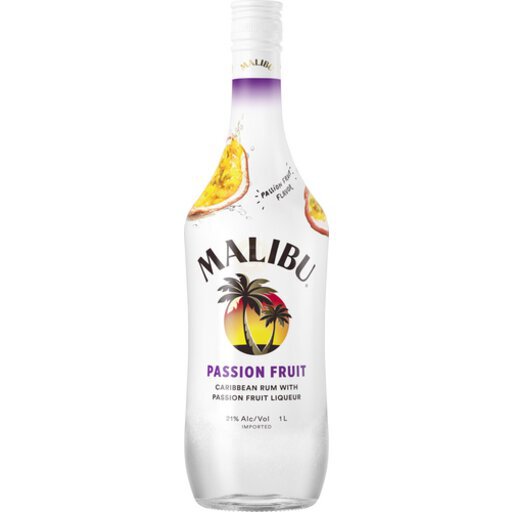 Malibu Flavored Caribbean Rum with Passion Fruit Liqueur 1L