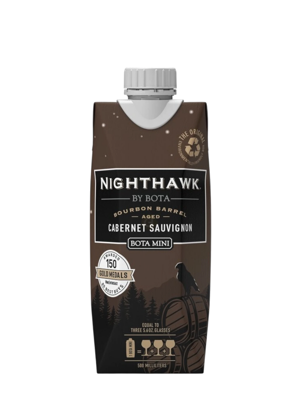 Bota Box Mini Nighthawk Black Bourbon Barrel Aged Cabernet Sauvignon 500ml