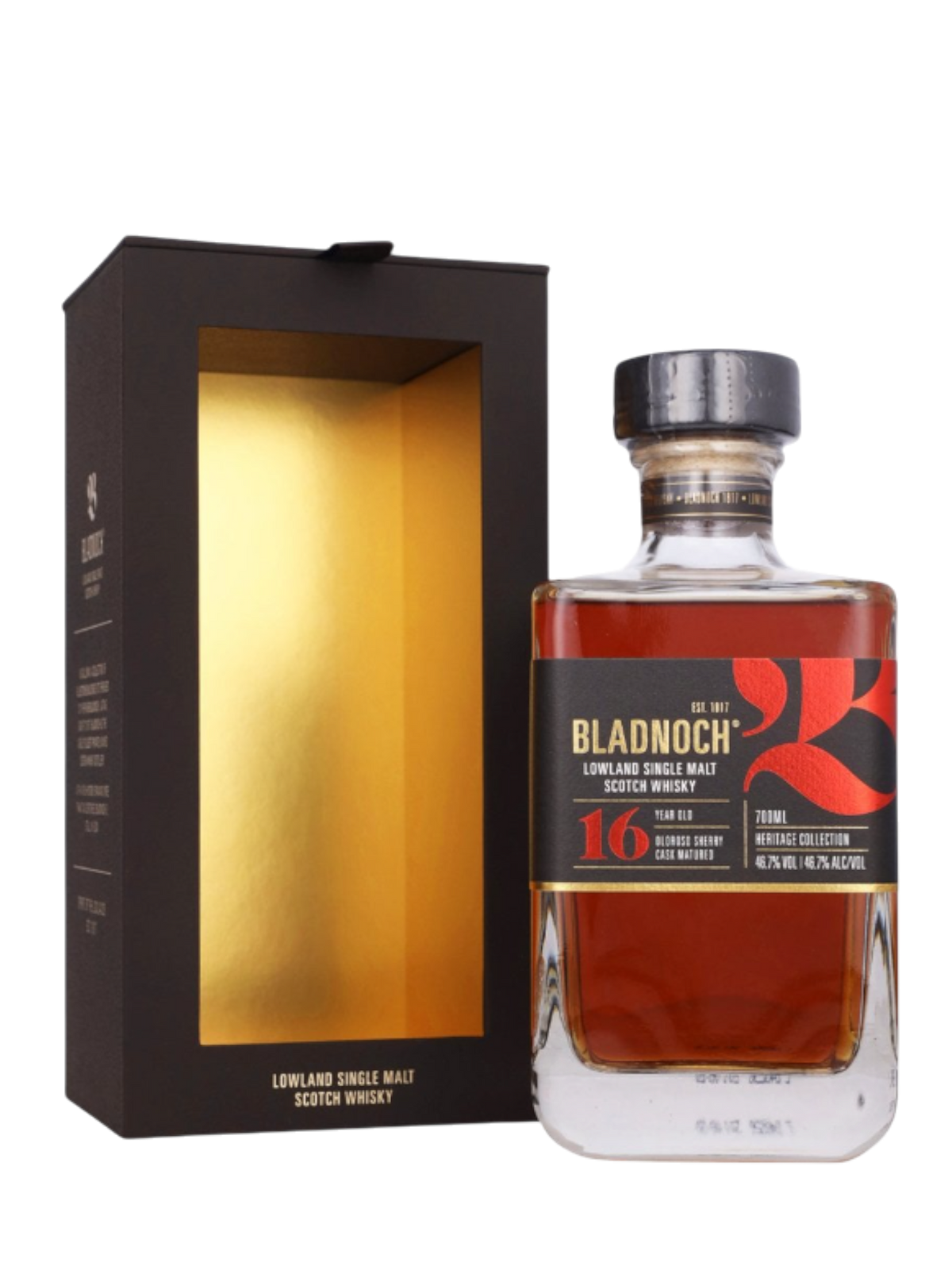 Bladnoch 16-Year-Old is a Lowland Single Malt Scotch Whisky 700ml
