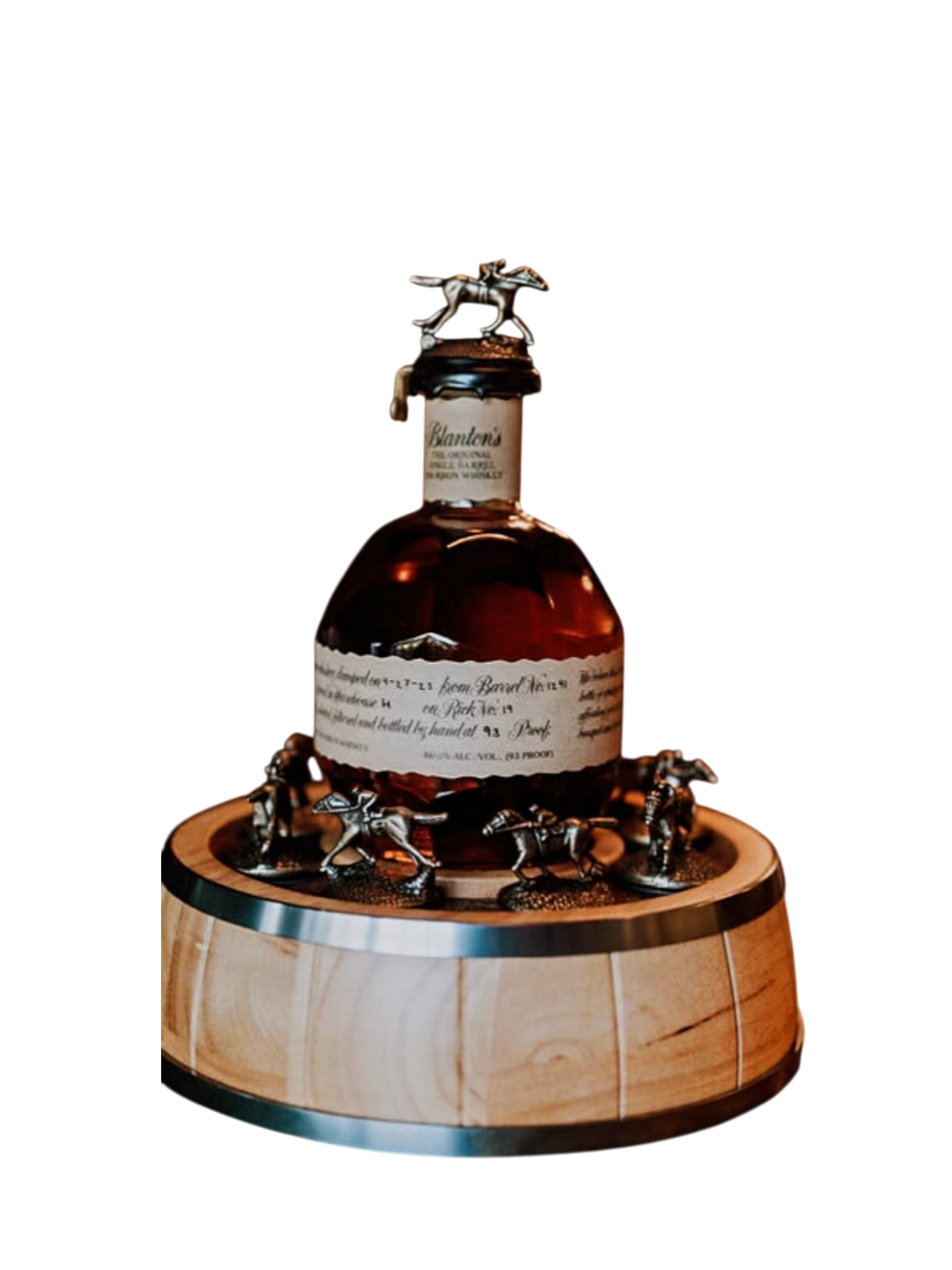 Preet's Liquors Blanton's Original Single Barrel Bourbon in a signature round bottle with a horse racing stopper