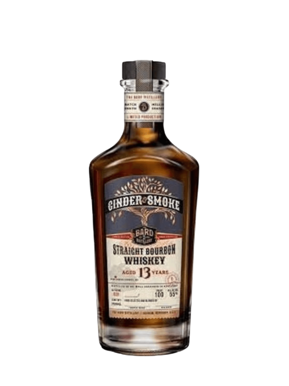 The Bard Distillery Cinder & Smoke 13 Year Old Straight Bourbon Whiskey 750ml