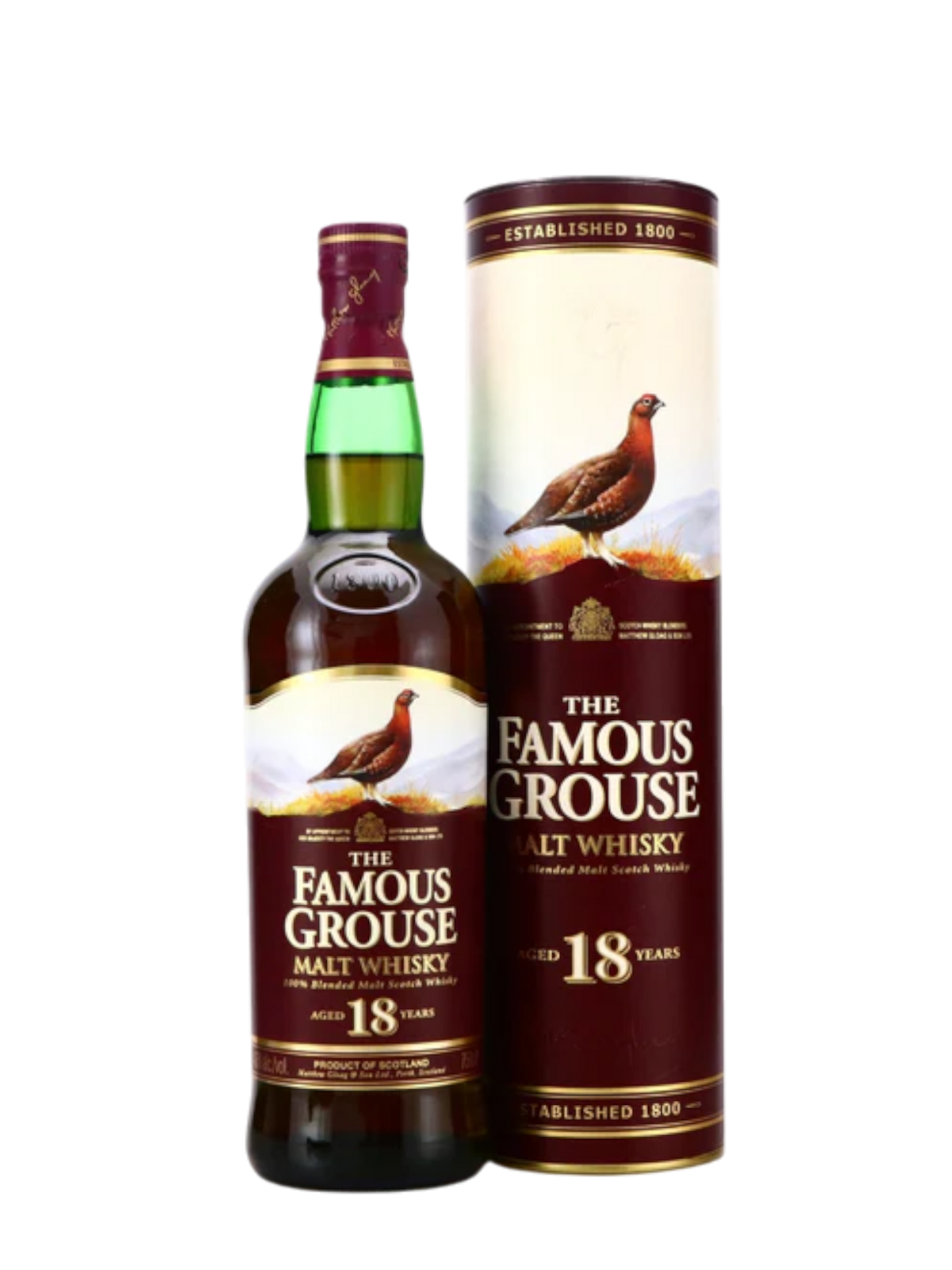 The Famous Grouse 18 Year Old Blended Malt Whisky 750ml