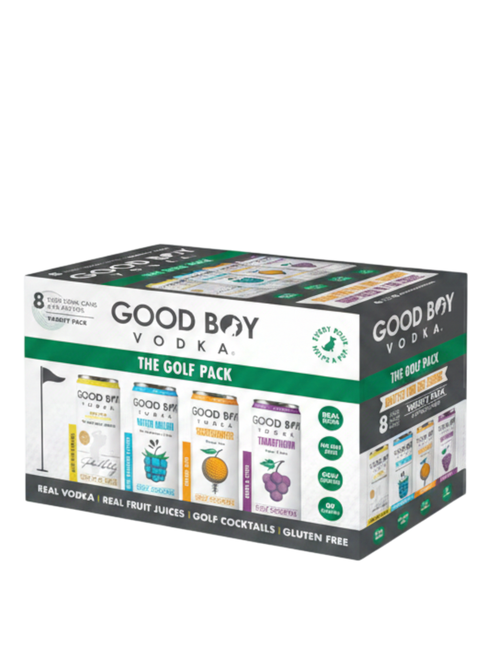Good Boy Vodka, The Golf Pack 8pk Variety Pk cans