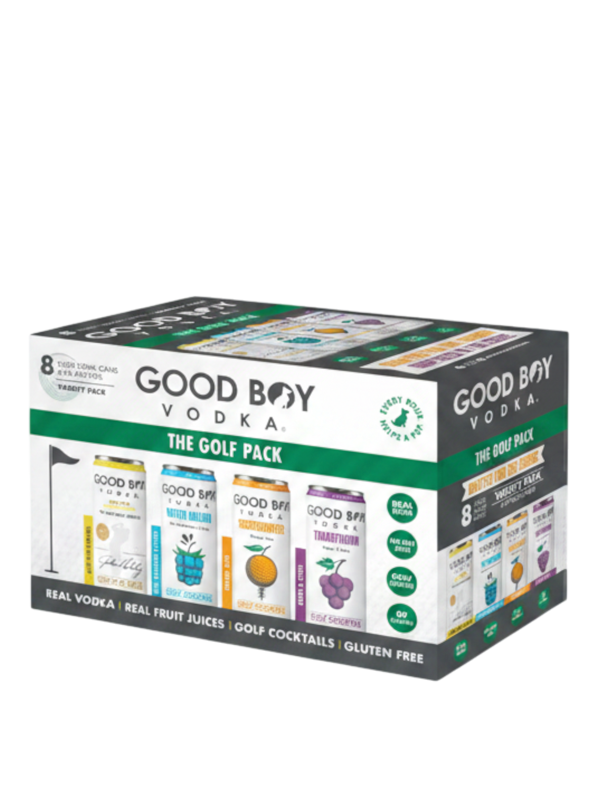 Good Boy Vodka, The Golf Pack 8pk Variety Pk cans