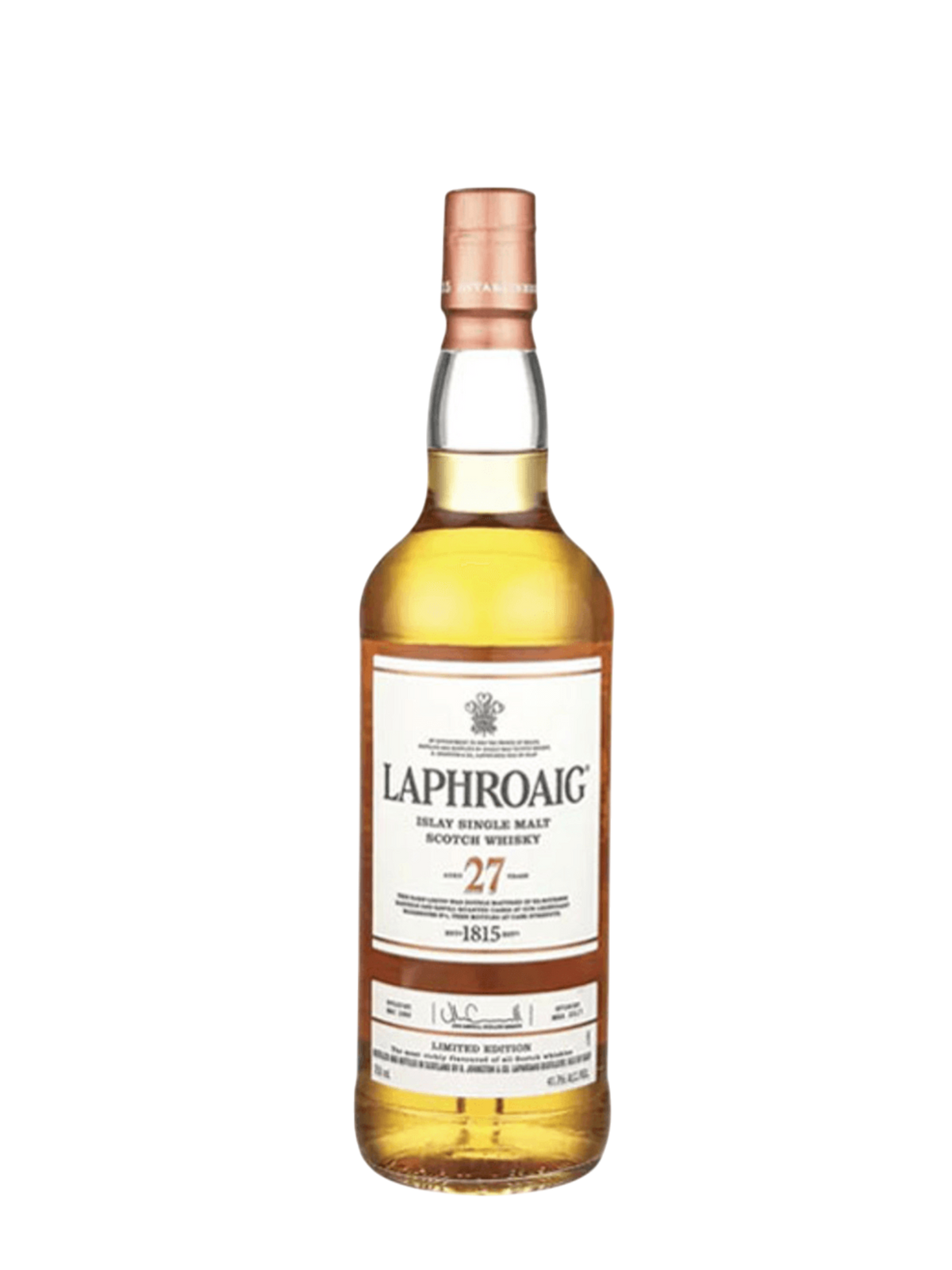 Laphroaig Islay Single Malt Scotch Whiskey 27 Years Old 750ml