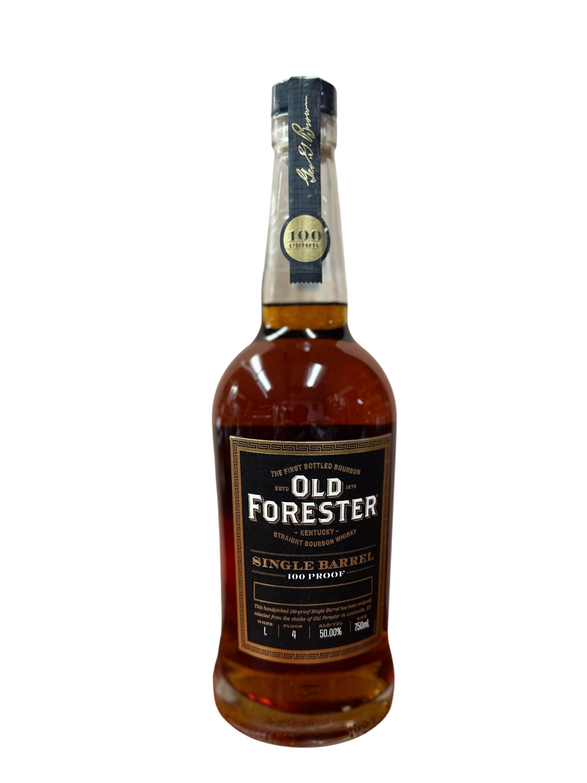 Preet's Liquors bottle of Old Forester Single Barrel 100 Proof Kentucky Straight Bourbon Whiskey