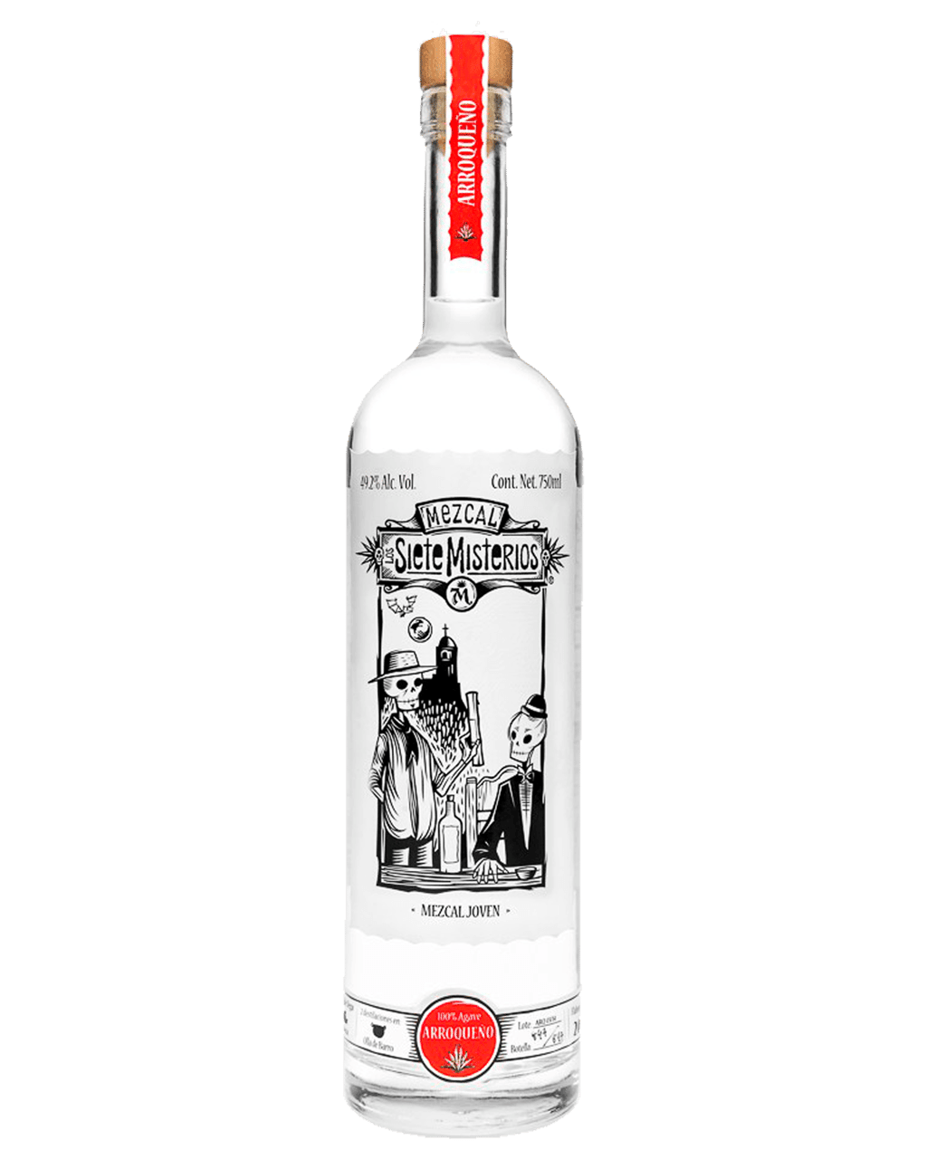 Los Siete Misterios Arroqueno Mezcal 750ml. 750ml'.