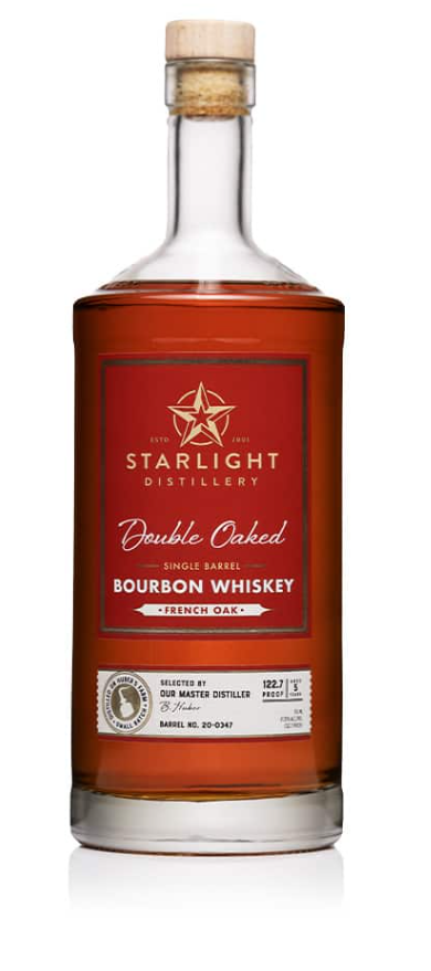 Starlight Distillery Double Oaked Single Barrel Bourbon Whiskey 750ml
