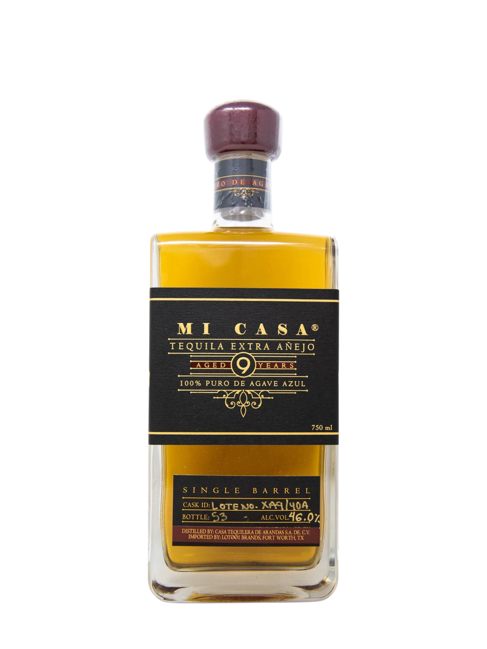 Mi Casa 9Year Anejo Single Barrel 40A , NYC, 750ml