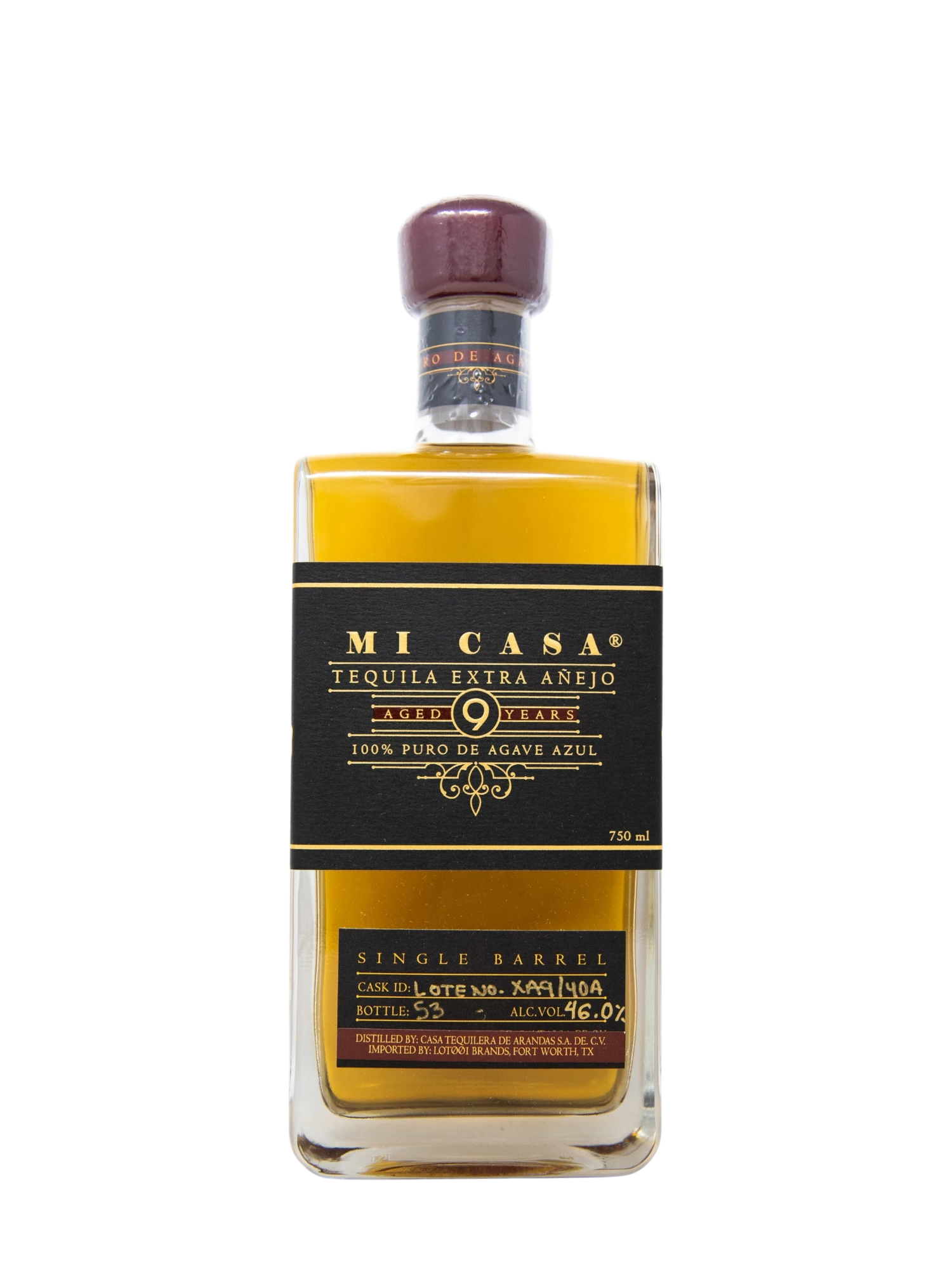 Mi Casa 9Year Anejo Single Barrel 40A , NYC, 750ml