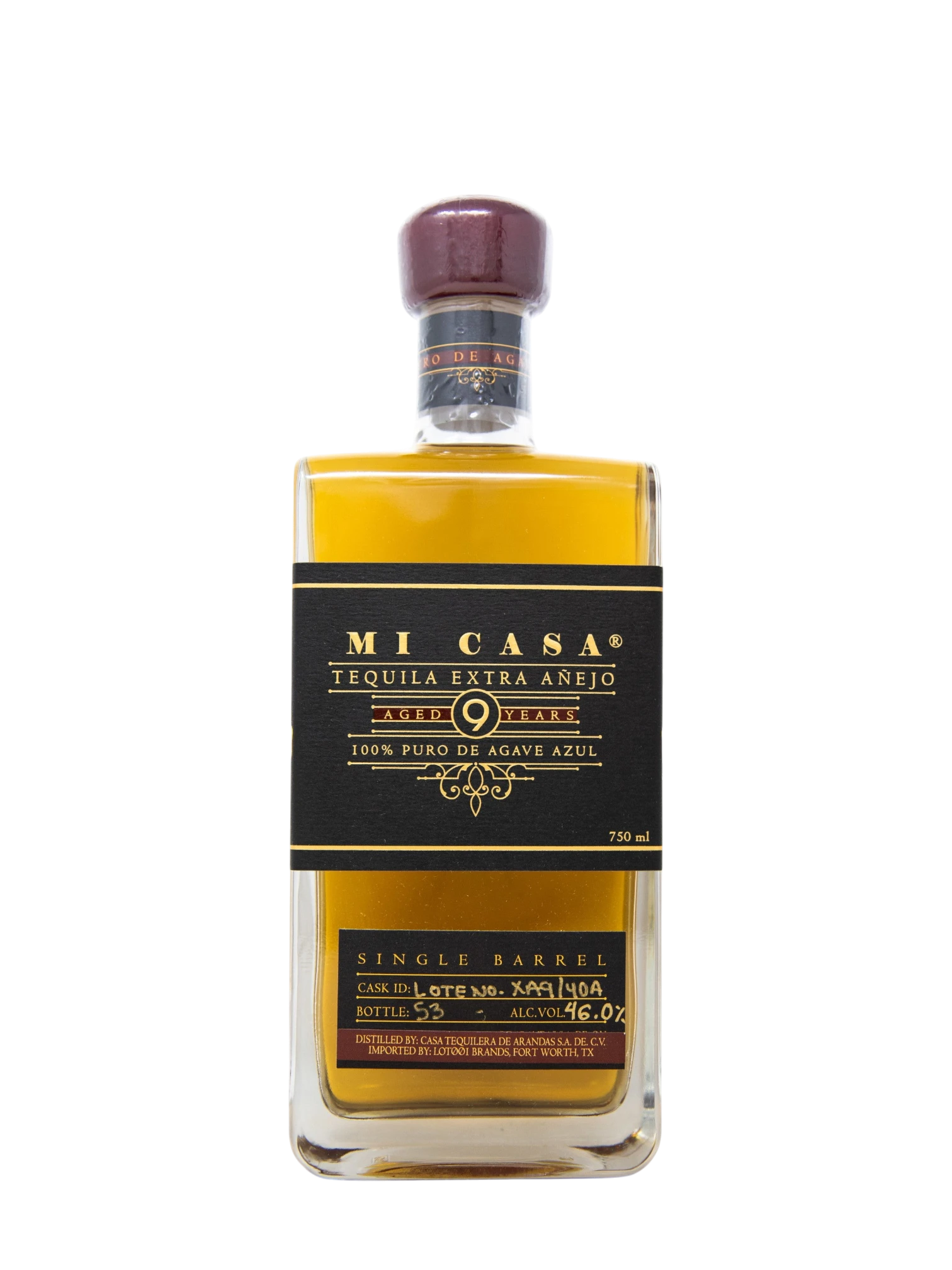 Mi Casa 9Year Anejo Single Barrel 40A , NYC, 750ml
