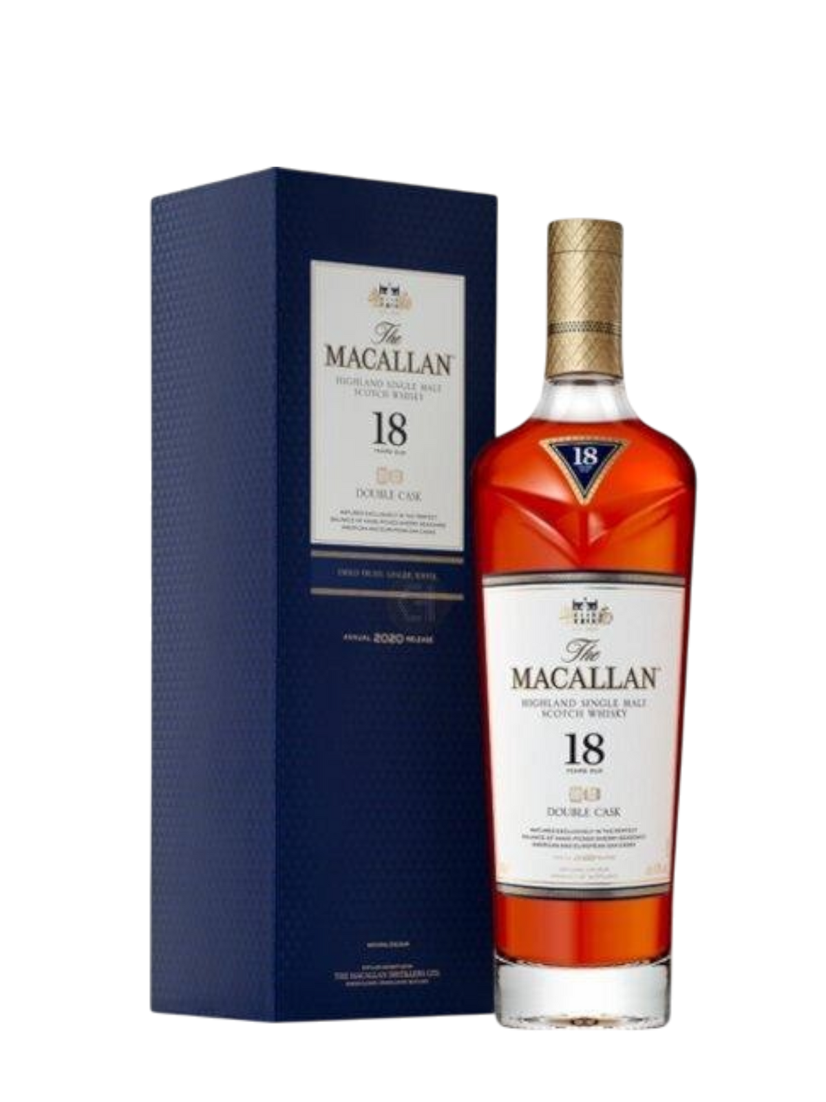 The Macallan 18 Year Old Double Cask Highland Single Malt Scotch Whiskey.
