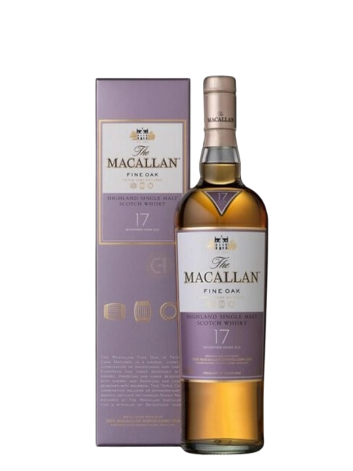 The Macallan Highland Single Malt Scotch Whiskey Fine Oak 17 Years Old 750ml,..