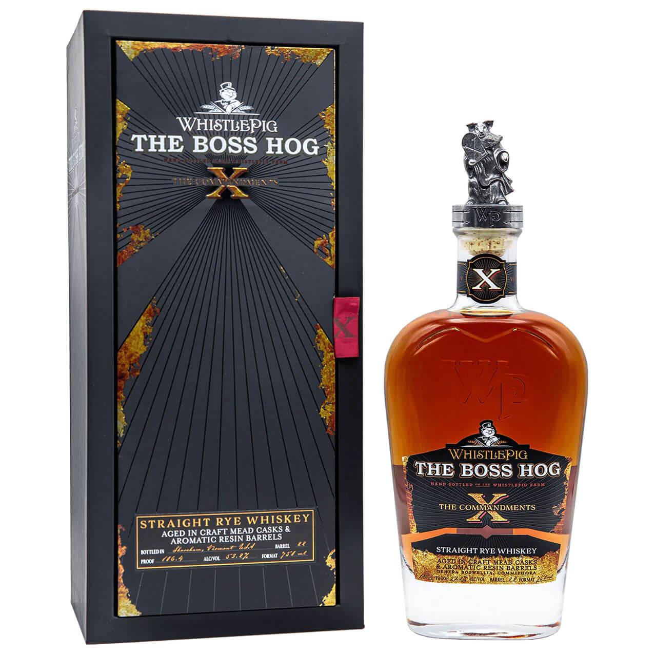 WhistlePig "The Boss Hog" X The 10 Commandments Straight Rye'.